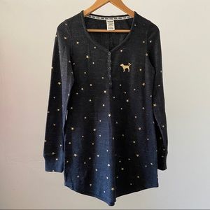 PINK Long Sleeve Nightgown X-Small